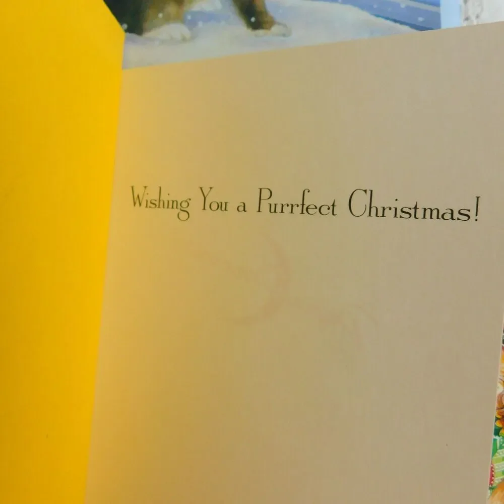 Christmas Greeting Cards Cats Kitties Lot of 31 w/ Envelopes Holiday Duplicates